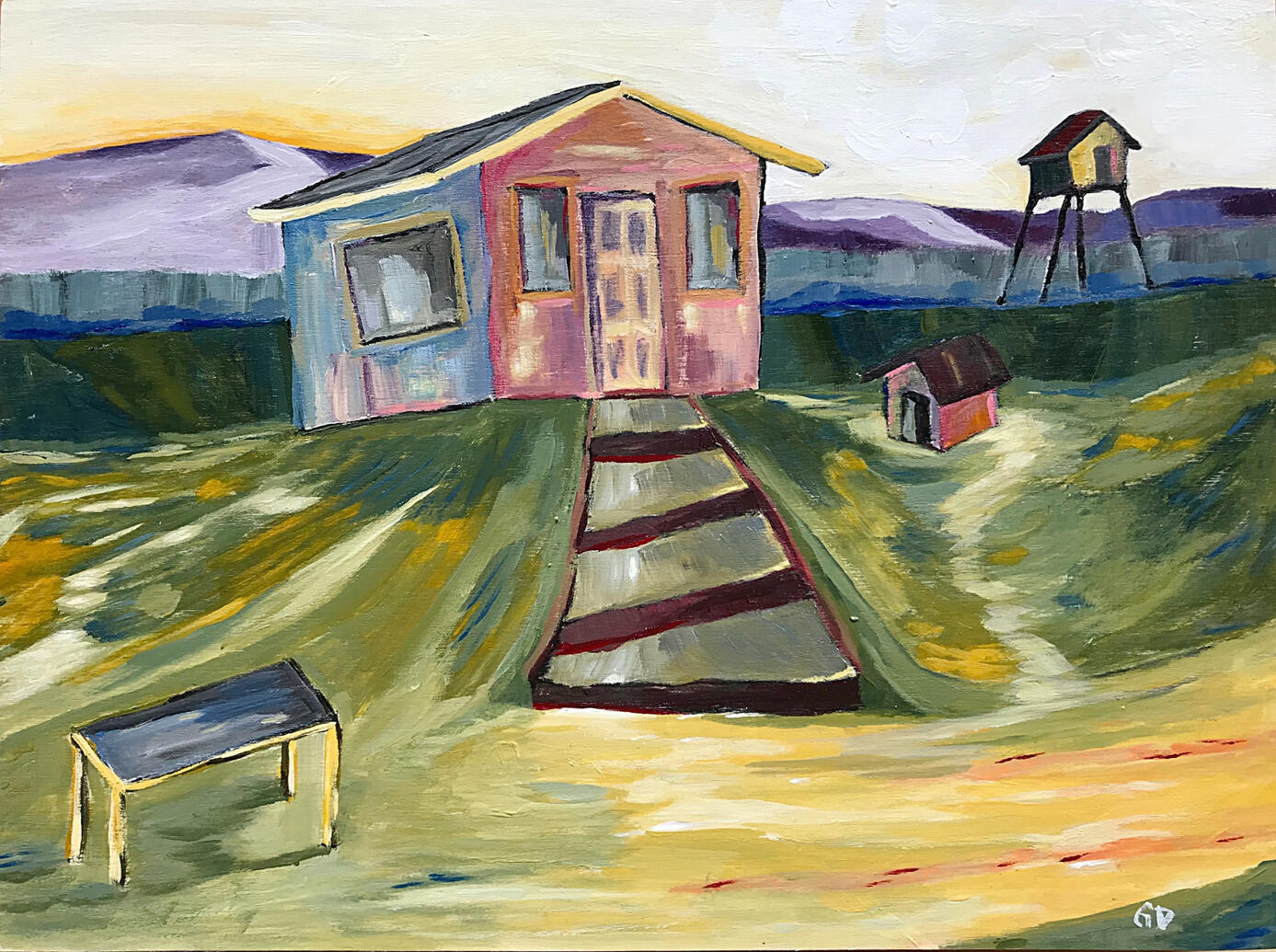 NEW - Lost moose camp - 9" x 12" -