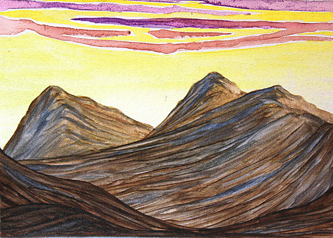 Lumière – watercolour on canvas – 14″ × 11″